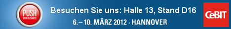 Besuchen Sie uns auf der CeBIT 2012 in Halle 13, Stand D16